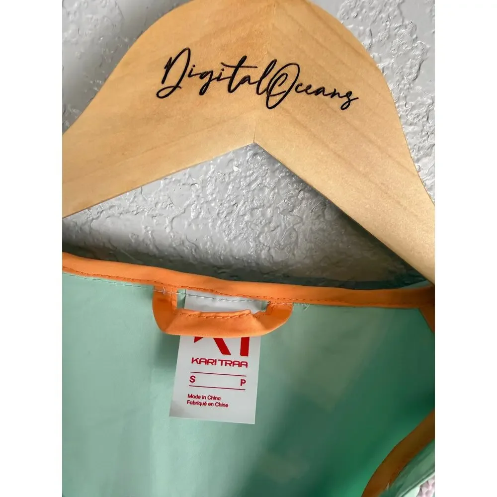 Kari Traa Silje Jacket Mint Light Green Windbreaker Full Zip Outdoor Hooded S